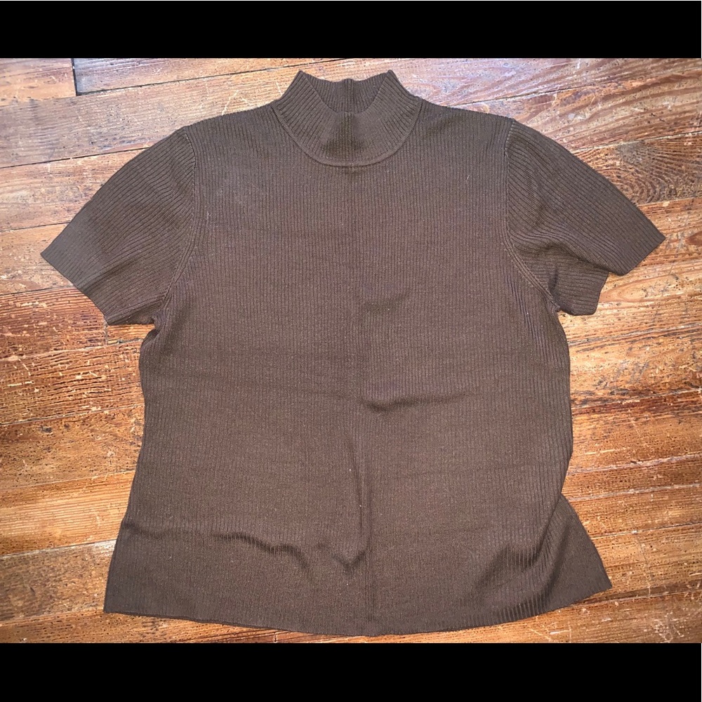 Croft & barrow short sleeved mock neck sweater